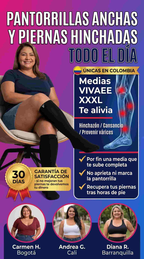 MEDIAS DE COMPRESIÓN HASTA TALLA XXXXL — PIERNAS DESCANSADAS Y SIN HINCHAZÓN