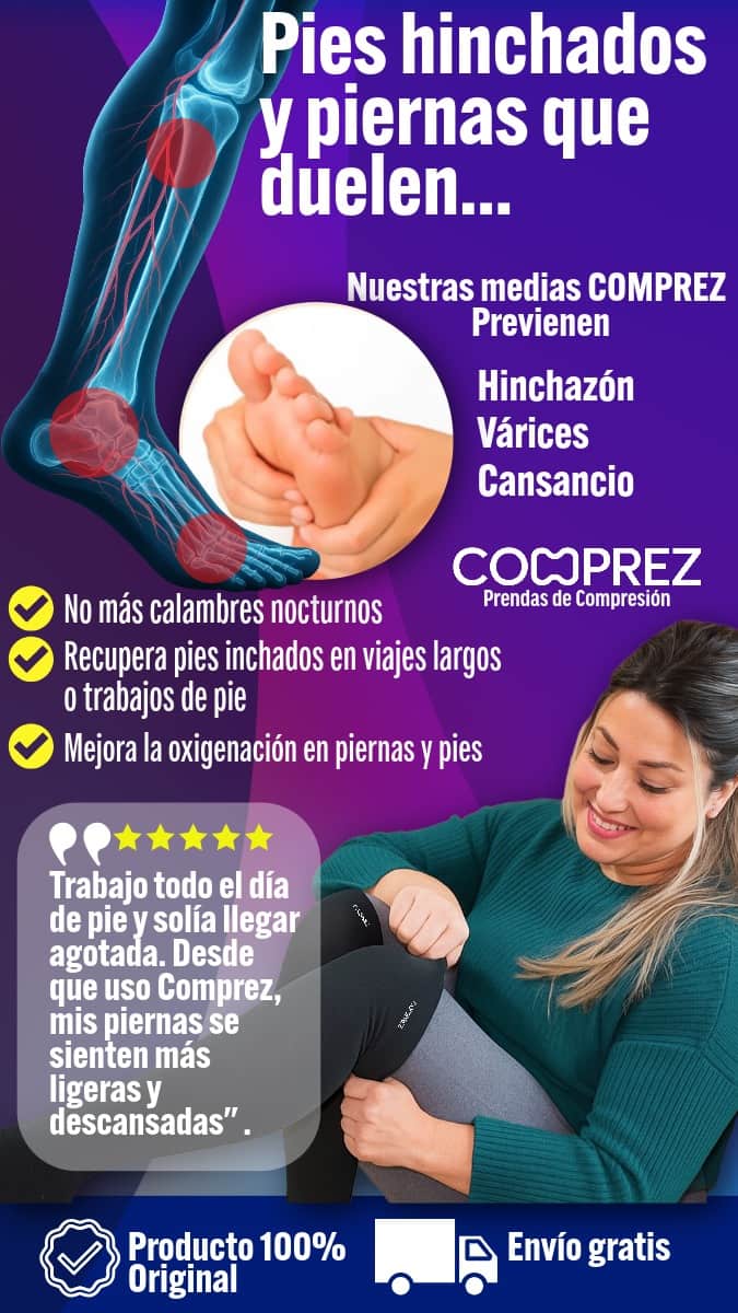 ALIVIO PARA PIERNAS CANSADAS CON HINCHAZÓN