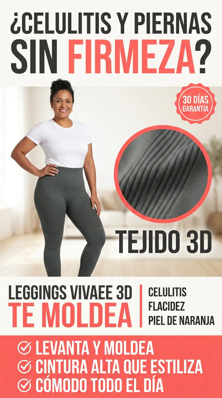 Leggings VIVAEE 3D - celulitis y piernas sin firmeza