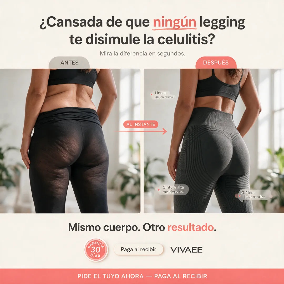 Antes y después con leggings 3D VIVAEE