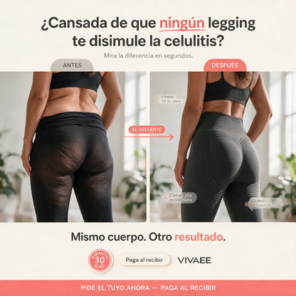 Antes y después con leggings 3D VIVAEE