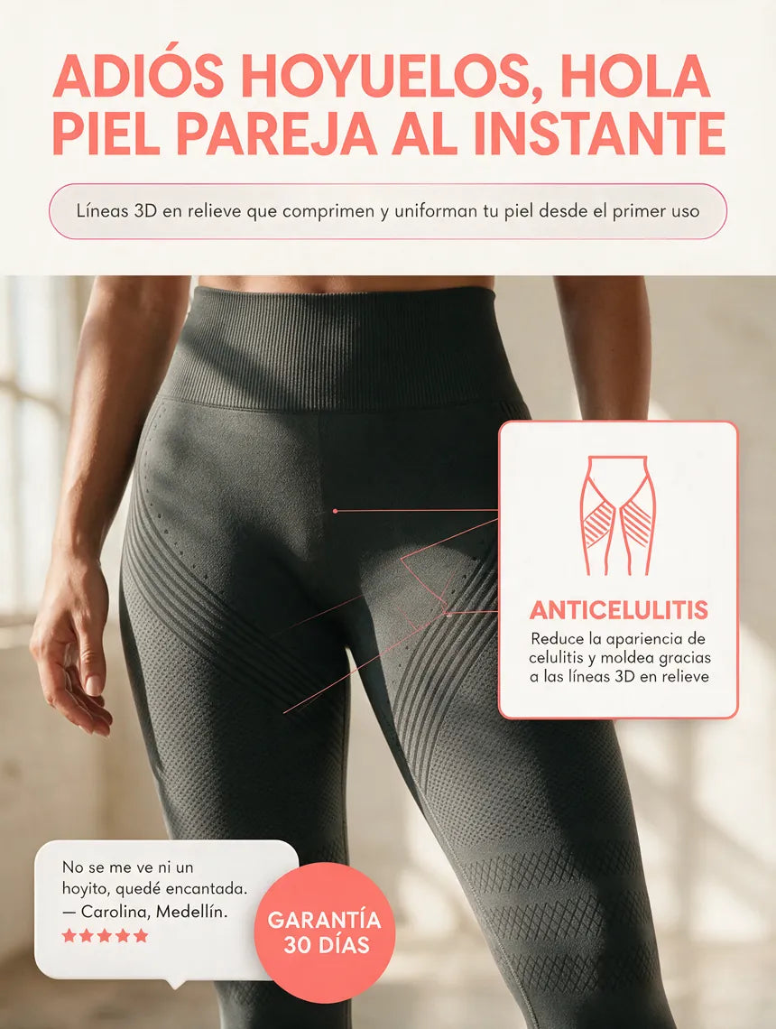 Leggings anticelulitis con líneas 3D