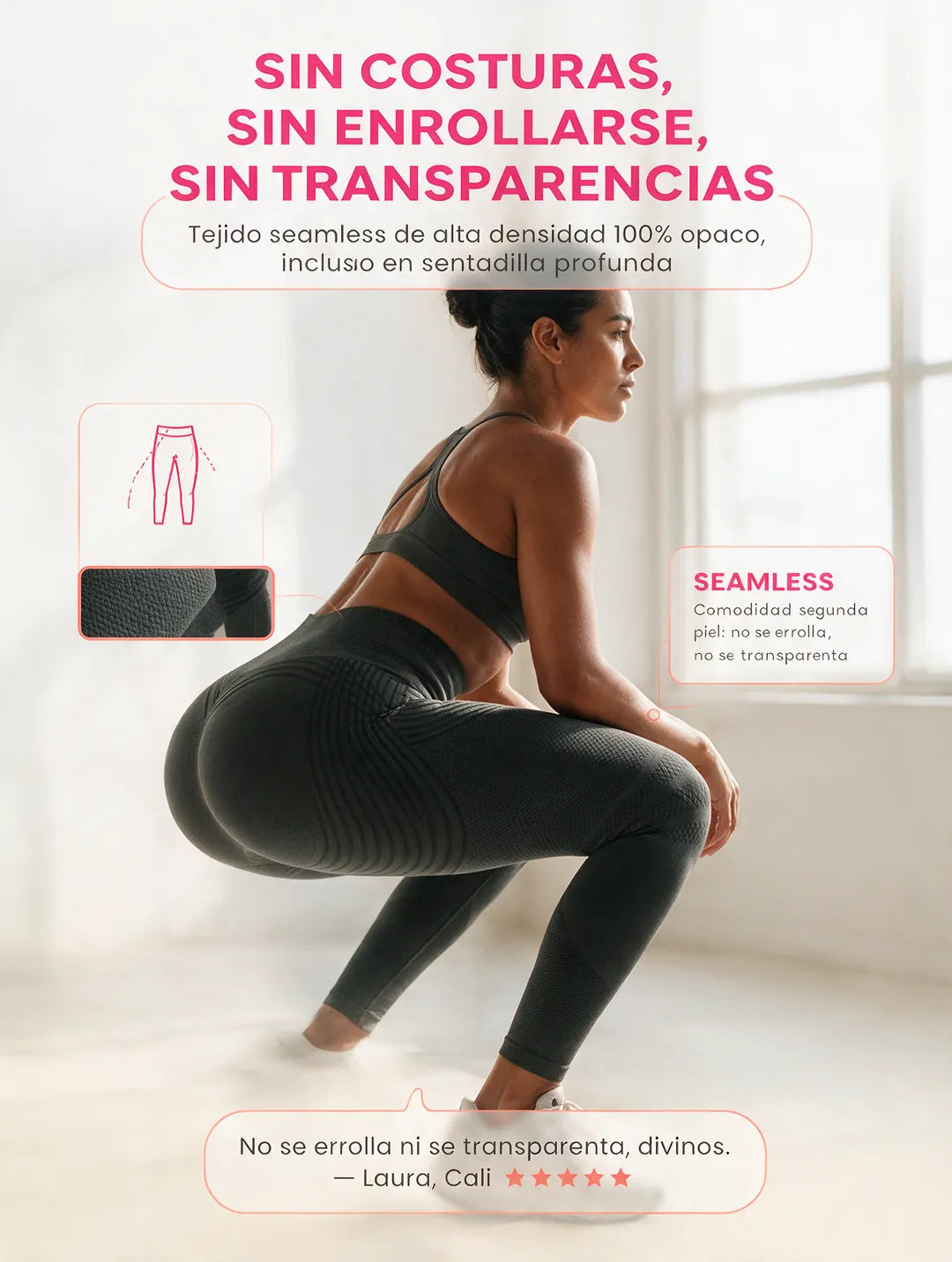 Sin costuras y sin transparencias