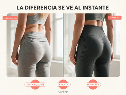 Comparativa legging común vs VIVAEE 3D