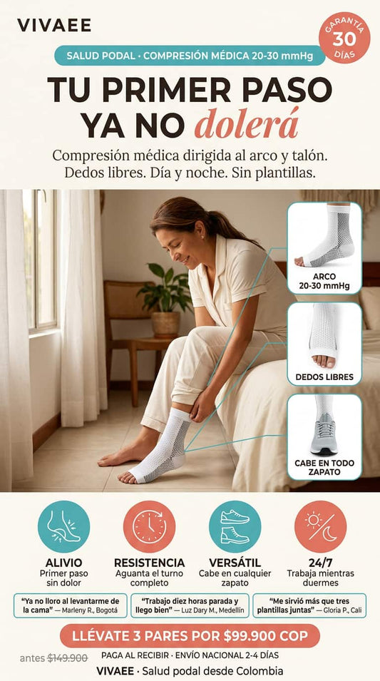 Pack 3 Pares · Media de Compresión para Fascitis Plantar