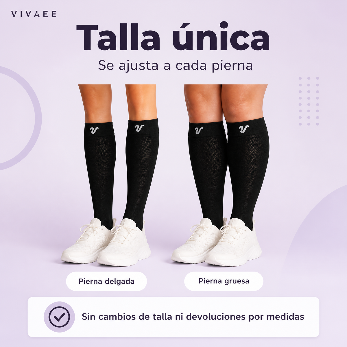 Talla única que se ajusta a cada pierna